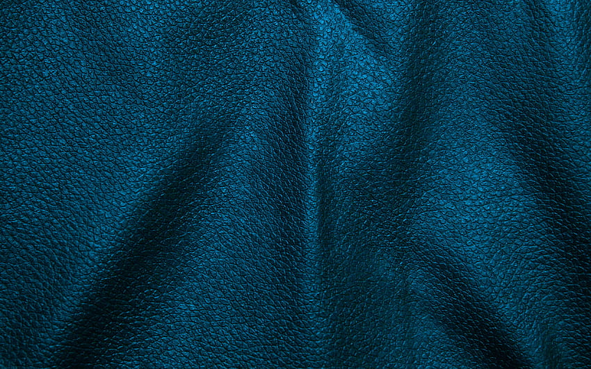 blue leather background, , wavy leather HD wallpaper