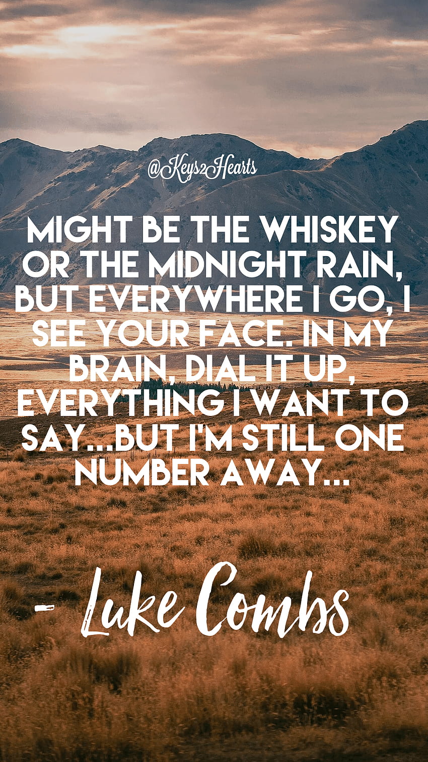 One Number Away by Luke Combs. Created by Jaison Keyette (Keys2Hearts). Country love songs, Country music lyrics quotes, Country music quotes HD phone wallpaper