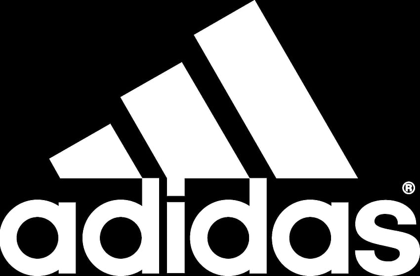 Adidas, Black white, Logo, Brand, Letters HD wallpaper