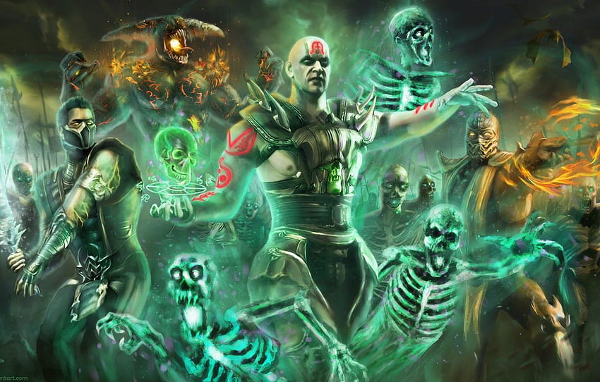 Undead, Ordu, Akrep, Sub Zero, İskelet, Necromancer, Quan Chi Mortal Kombat HD duvar kağıdı