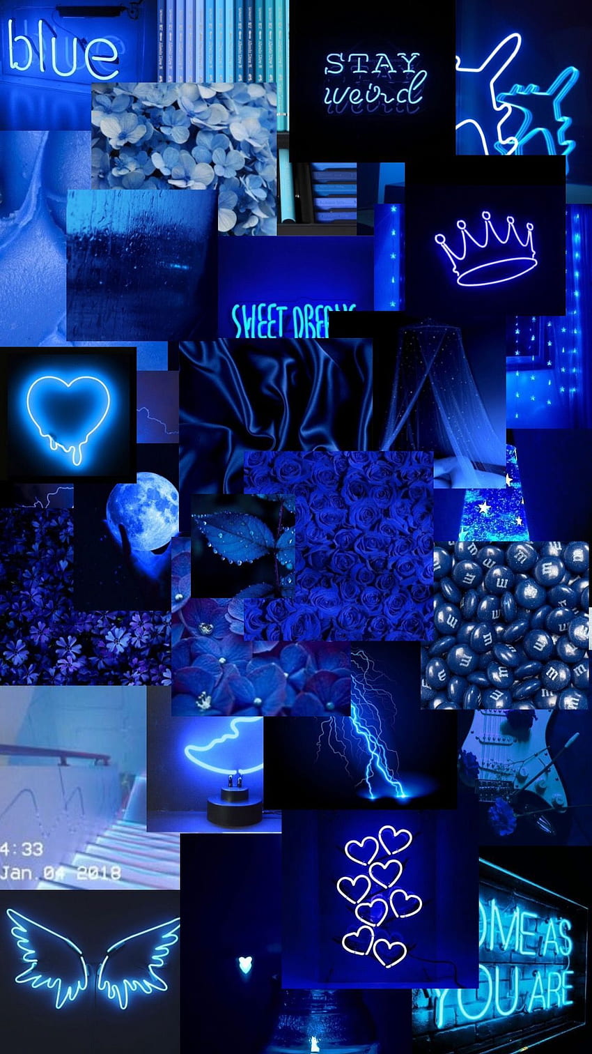Blue Aesthetic  Neon Blue Wallpaper Download  MobCup