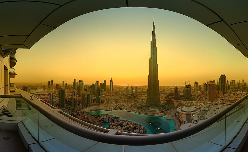Cities, Sunset, City, Dubai, Burj Dubai, Beauty, Sunrise, Rise HD wallpaper