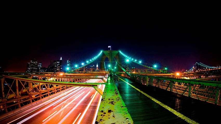 pics stunning city night view lights bridge quality background HD wallpaper