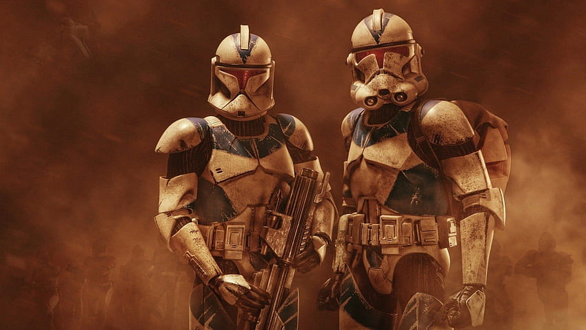 Clone Trooper e plano de fundo, clone de Star Wars papel de parede HD
