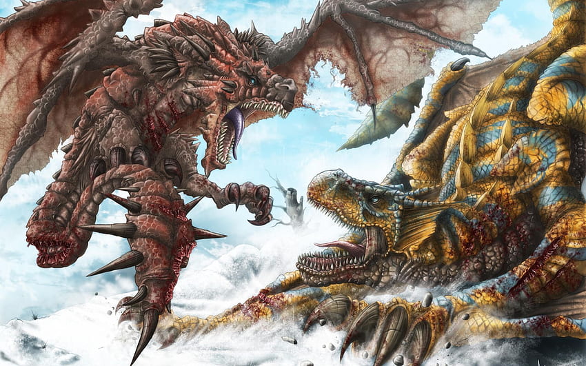 Moster Fight ., Epic Monster Battle HD wallpaper