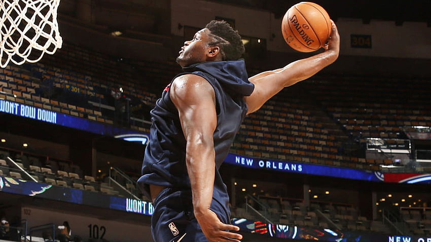 Зион Уилямсън участва в първата пълна тренировка на Ню Орлиънс Пеликанс след операцията. Новини от НБА HD тапет