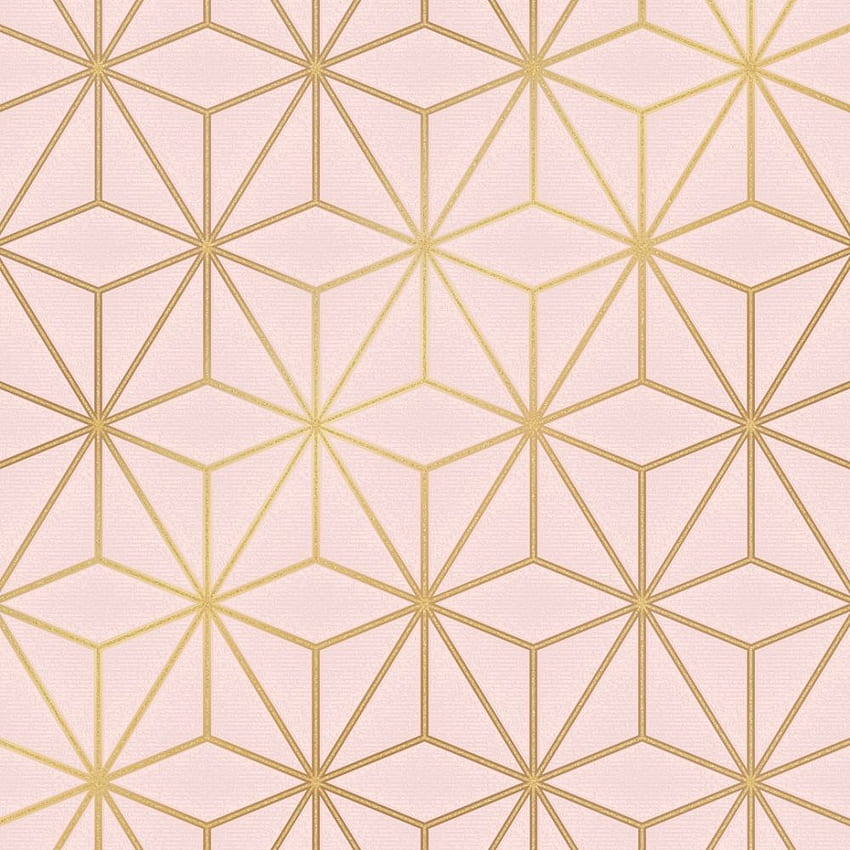 I Love Astral Metallic Geometric Blush Pink Gold, Gold Triangle HD phone  wallpaper | Pxfuel