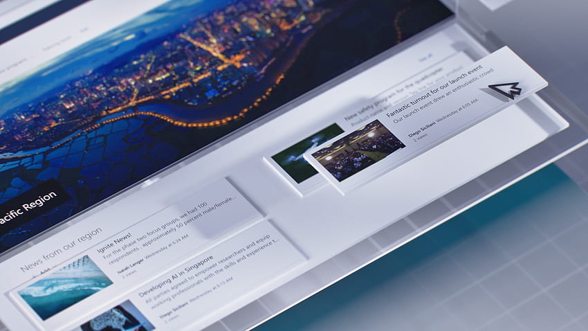 โฮมไซต์ใหม่ของ SharePoint พาดหัวข่าวเกี่ยวกับนวัตกรรม Microsoft 365 สำหรับสถานที่ทำงานอัจฉริยะ วอลล์เปเปอร์ HD
