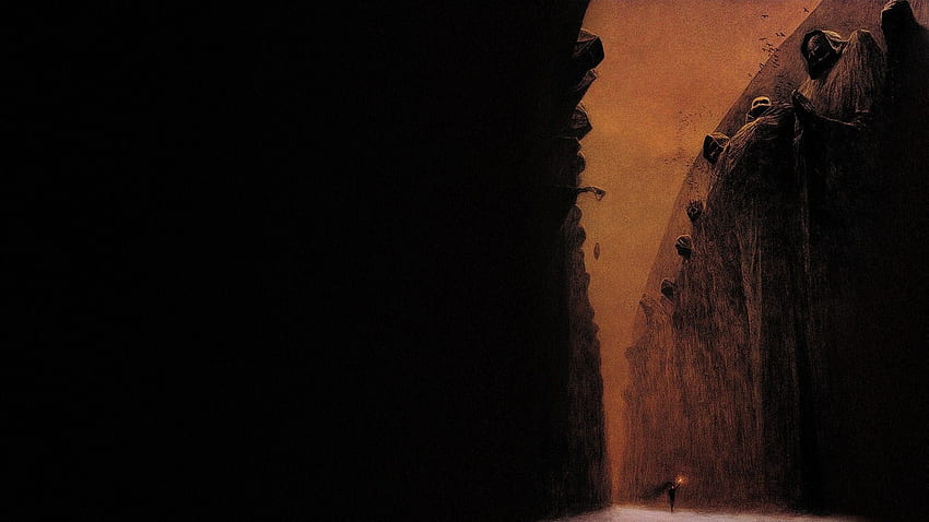 Zdzislaw Beksinski, valle, oscuro, obras de arte, arte clásico, pintura, espeluznante, arte de fantasía fondo de pantalla