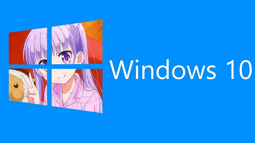 Laptop Samsung nero e grigio, Windows 10, tecnologia, minimalismo, Anime Window Sfondo HD