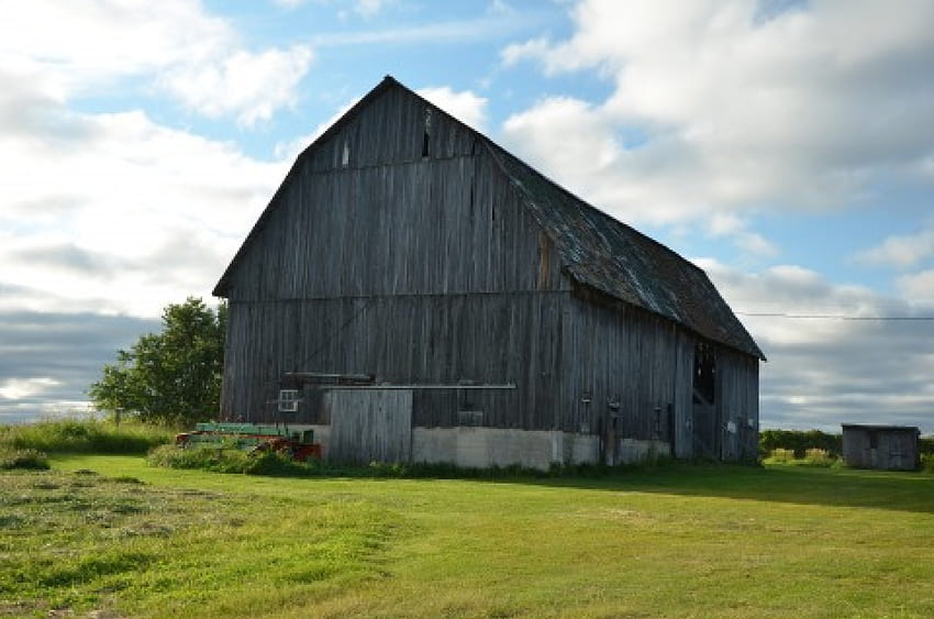 Old Barn, fattorie, fienili, campagna, Michigan Sfondo HD
