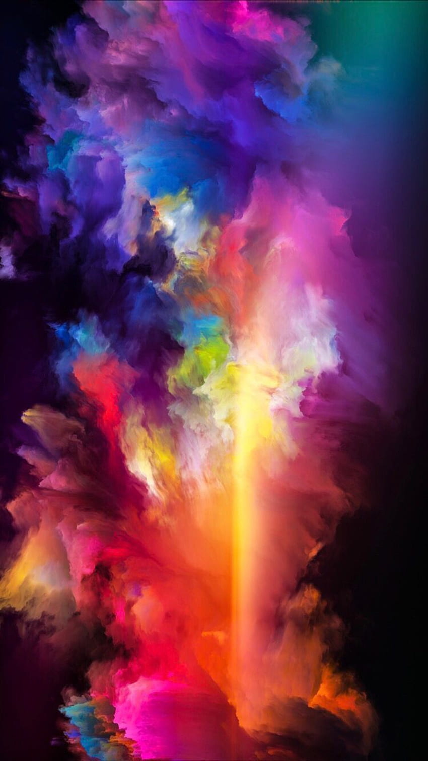 Jasne streszczenie dla twojego iPhone'a Xs od Everpix, kolory Tapeta na telefon HD