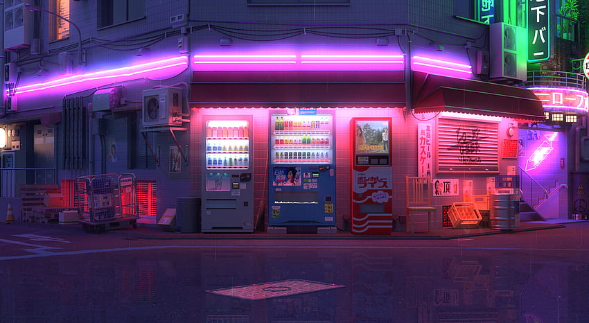 Backstreet Lofi - anime live [ ], Purple Lofi HD wallpaper