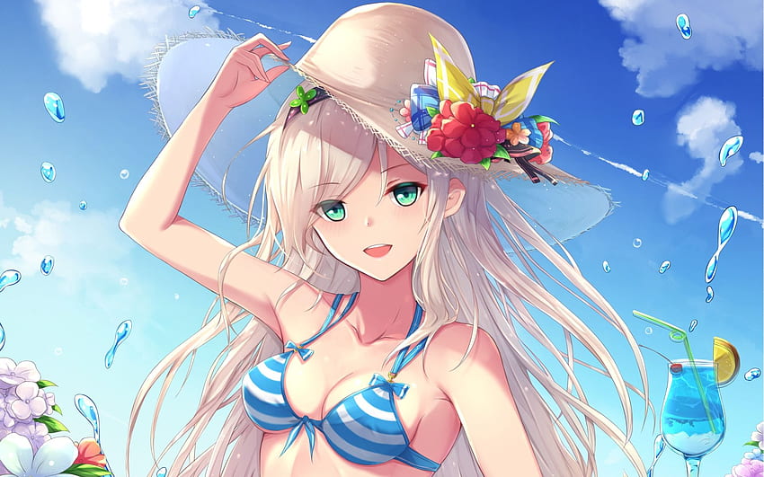 Anime Girl, Holiday, Fun, Bikini, Summer, , , Background, 515aa2 HD wallpaper