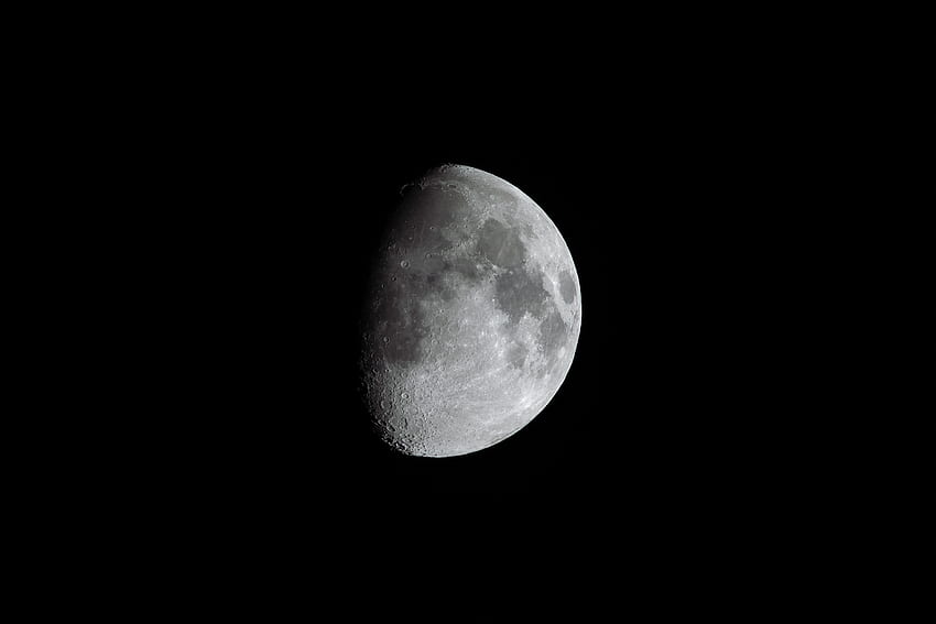 Moon, Dark, Shadow, Full Moon, Craters HD wallpaper