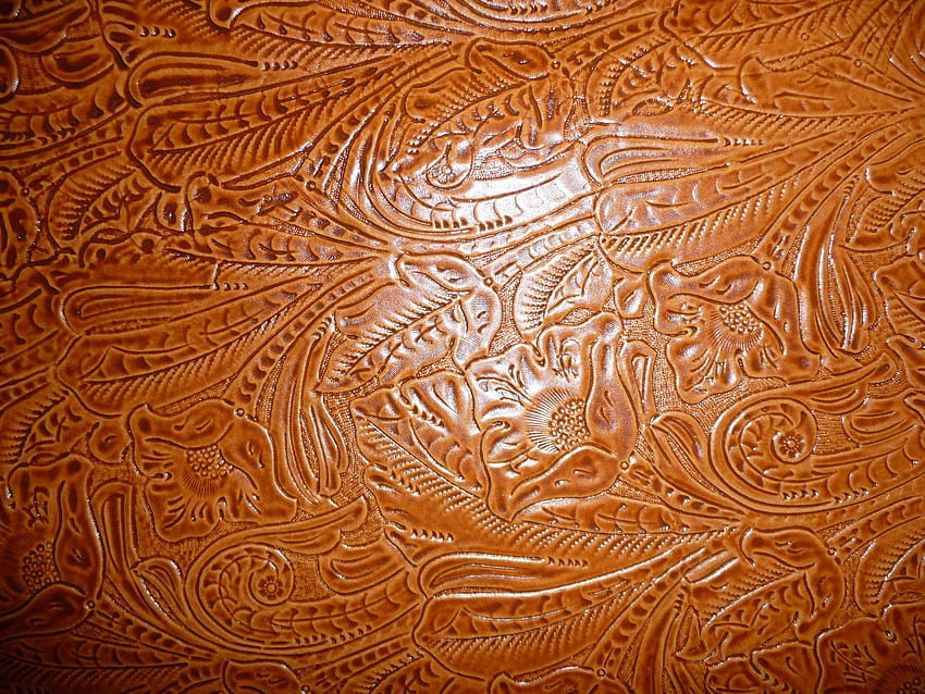 Tooled Leather . Leather Gold , Leather and Leather Paisley, Red Leather HD wallpaper