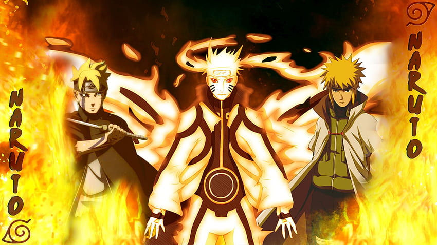 Naruto, Boruto, Minato HD-Hintergrundbild