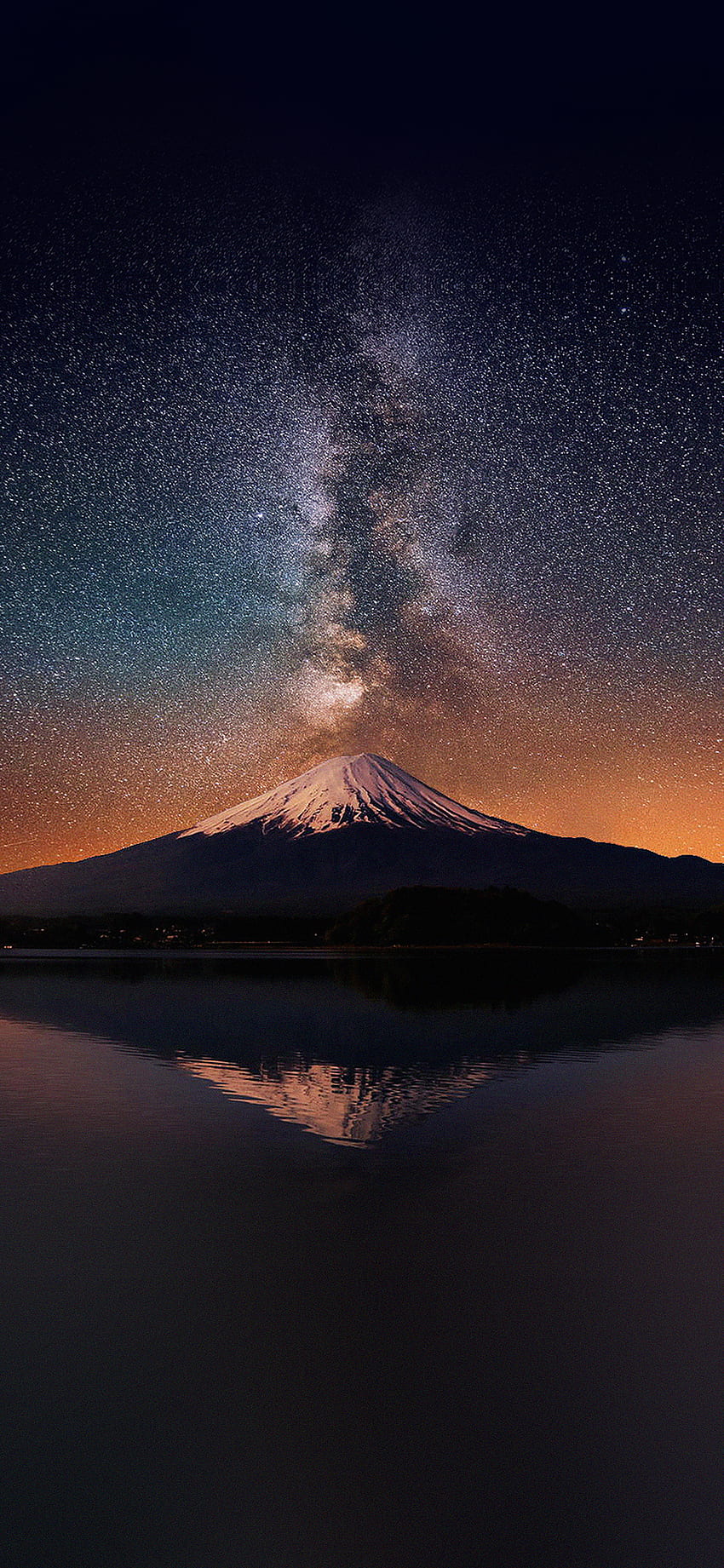 iPhoneXpapers - 山富士の天の川, 天の川 iPhone HD電話の壁紙