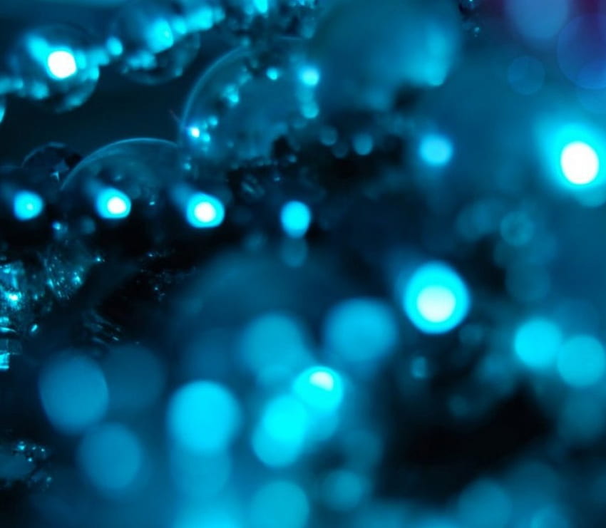 Teal Beads, abstract, graphy HD wallpaper