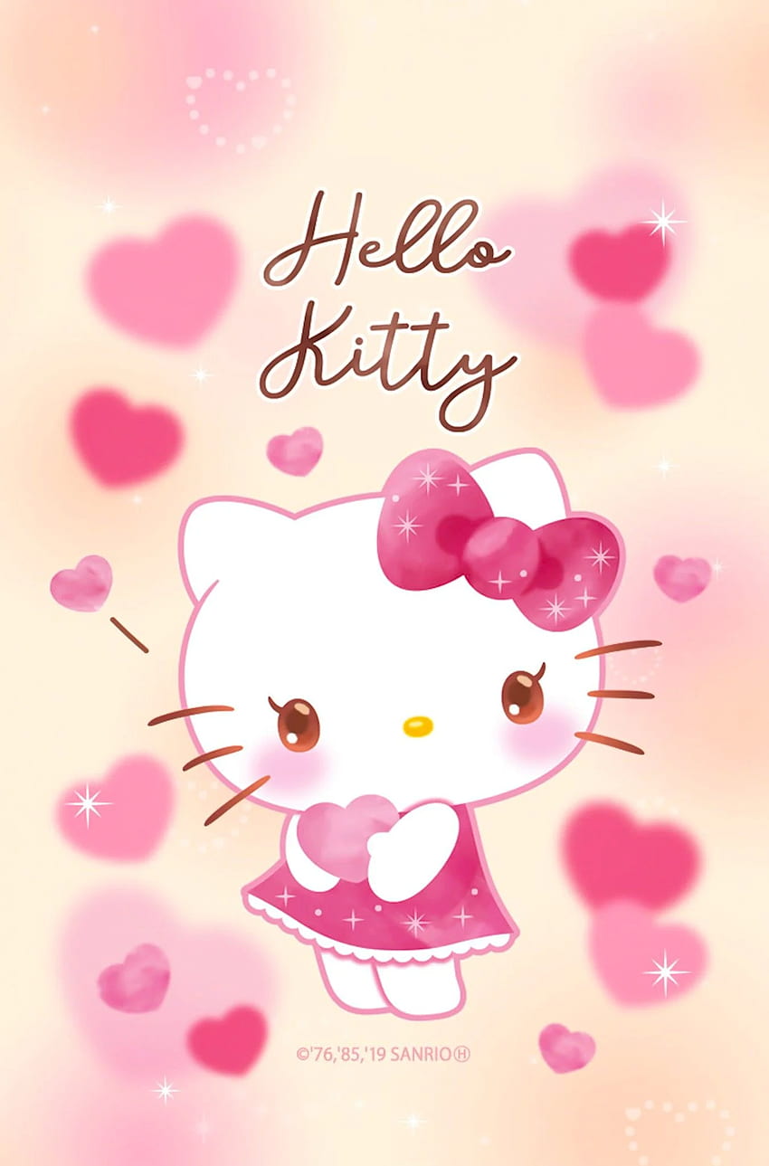 Śliczne Hello Kitty -, słodkie tło Hello Kitty na nietoperzu Tapeta na telefon HD
