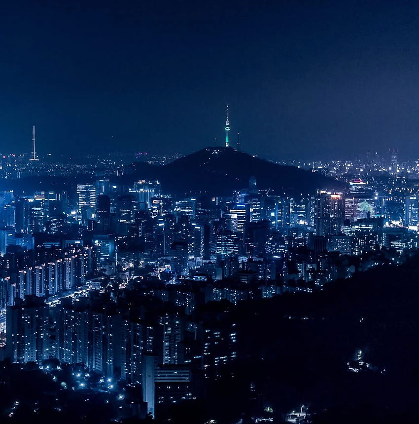 Seoul, notte della città di Seoul Sfondo del telefono HD