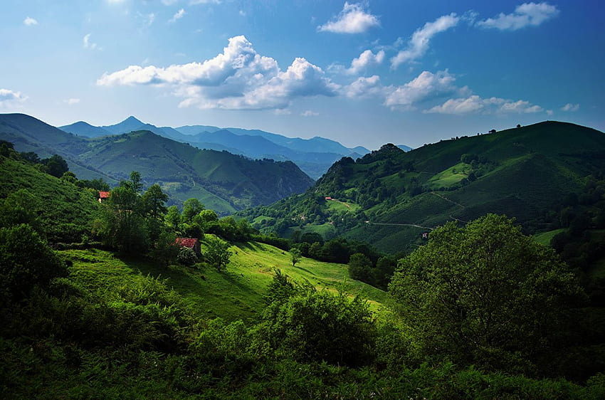 İspanya Asturias Cantabrian Doğa Dağlar Manzara HD duvar kağıdı