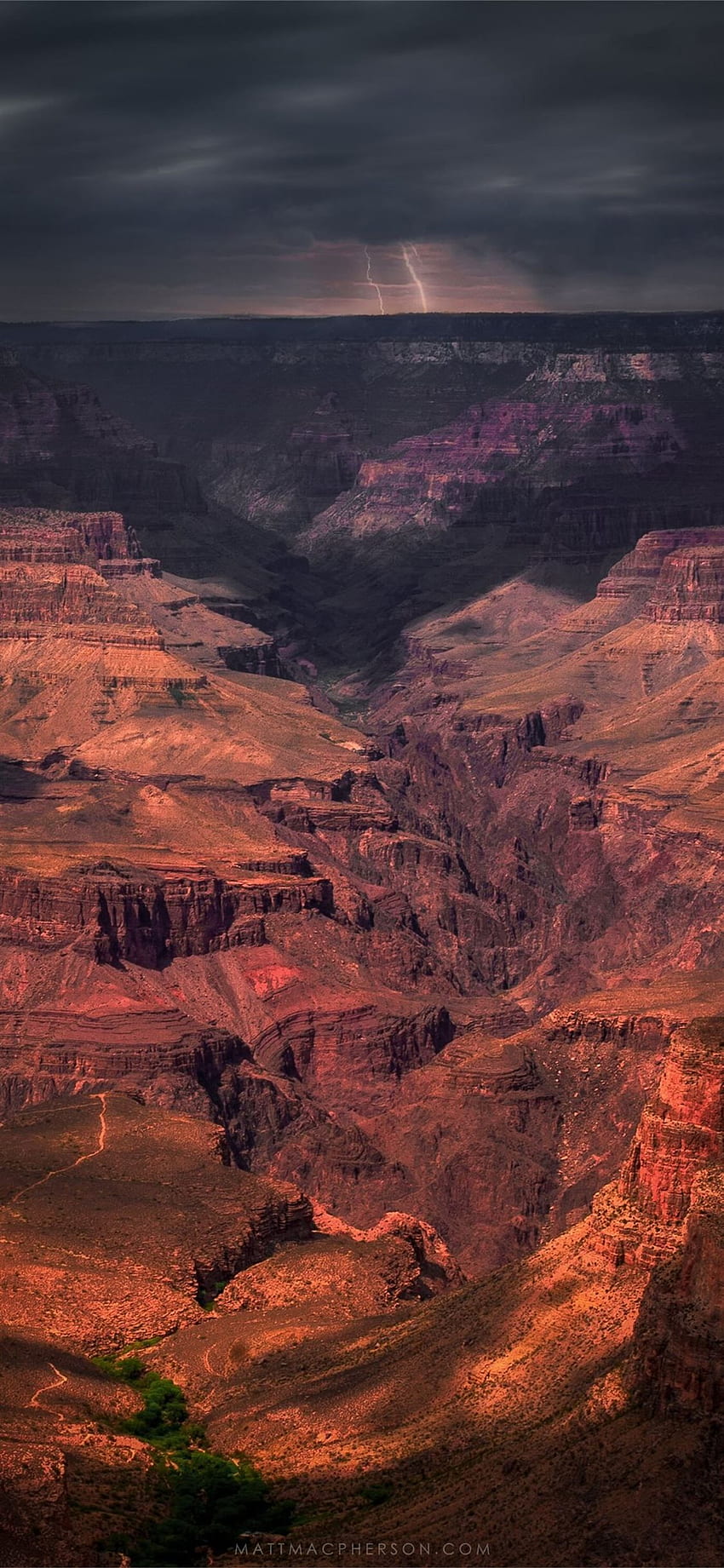 storm passingnd canyon HD phone wallpaper