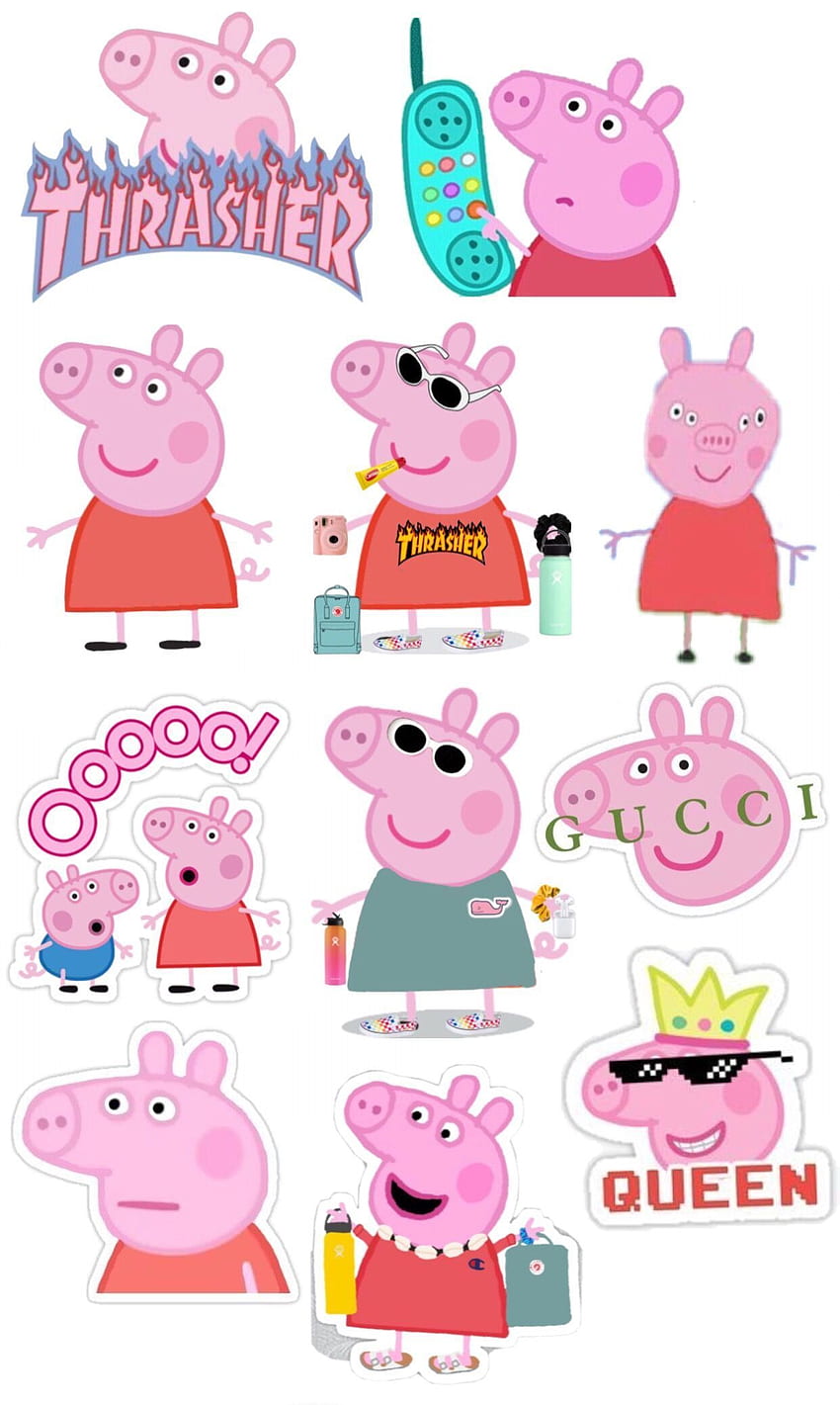 Peppa Pig Hydro Flask Sticker, Peppa VSCO HD phone wallpaper