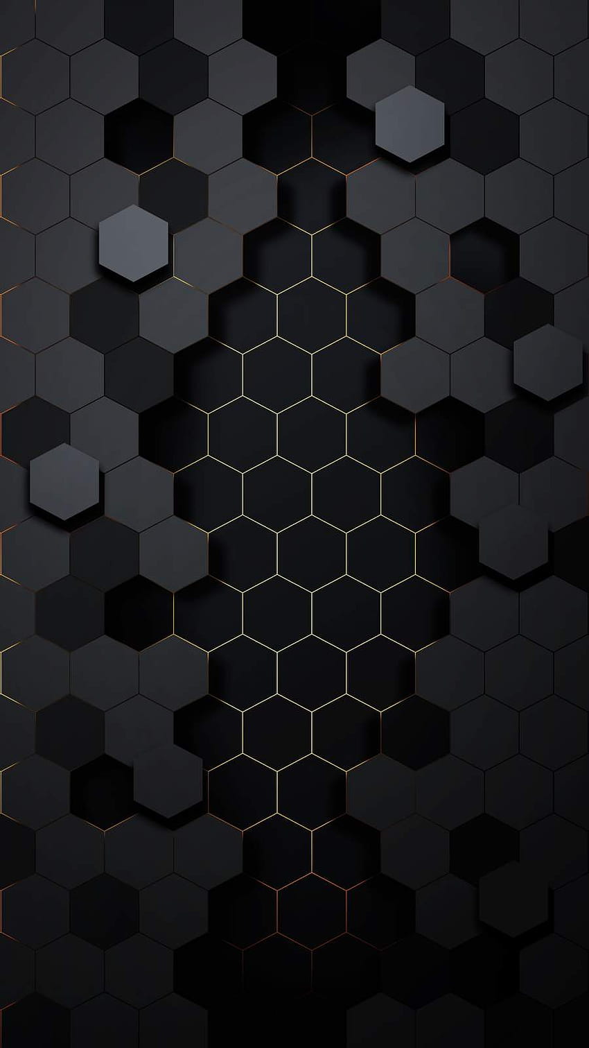 Image of Abstract Background, Grey Metal Geometric Hexagonal Wallpaper,  Honeycomb Hexagonal 3D Render-CM303173-Picxy
