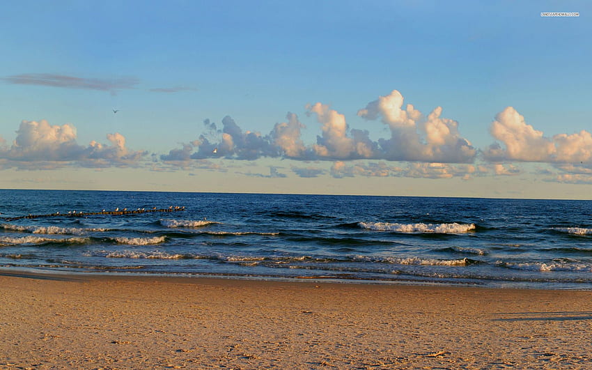 Pretty Blue Ocean Beach Clouds . Pretty Blue Ocean Beach Clouds stock, Ocean Panoramic HD wallpaper