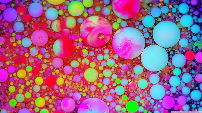 Colorful Fluorescent Paint, Macro Bubble graphy Ultra HD wallpaper