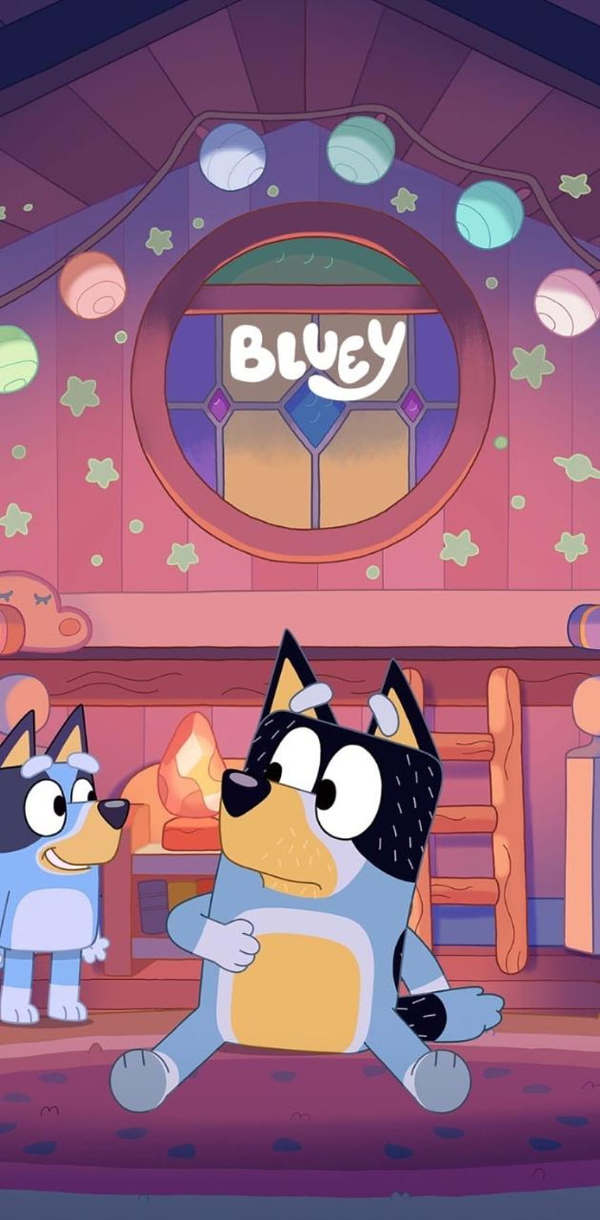 Bluey 2, blauer Cartoon HD-Handy-Hintergrundbild