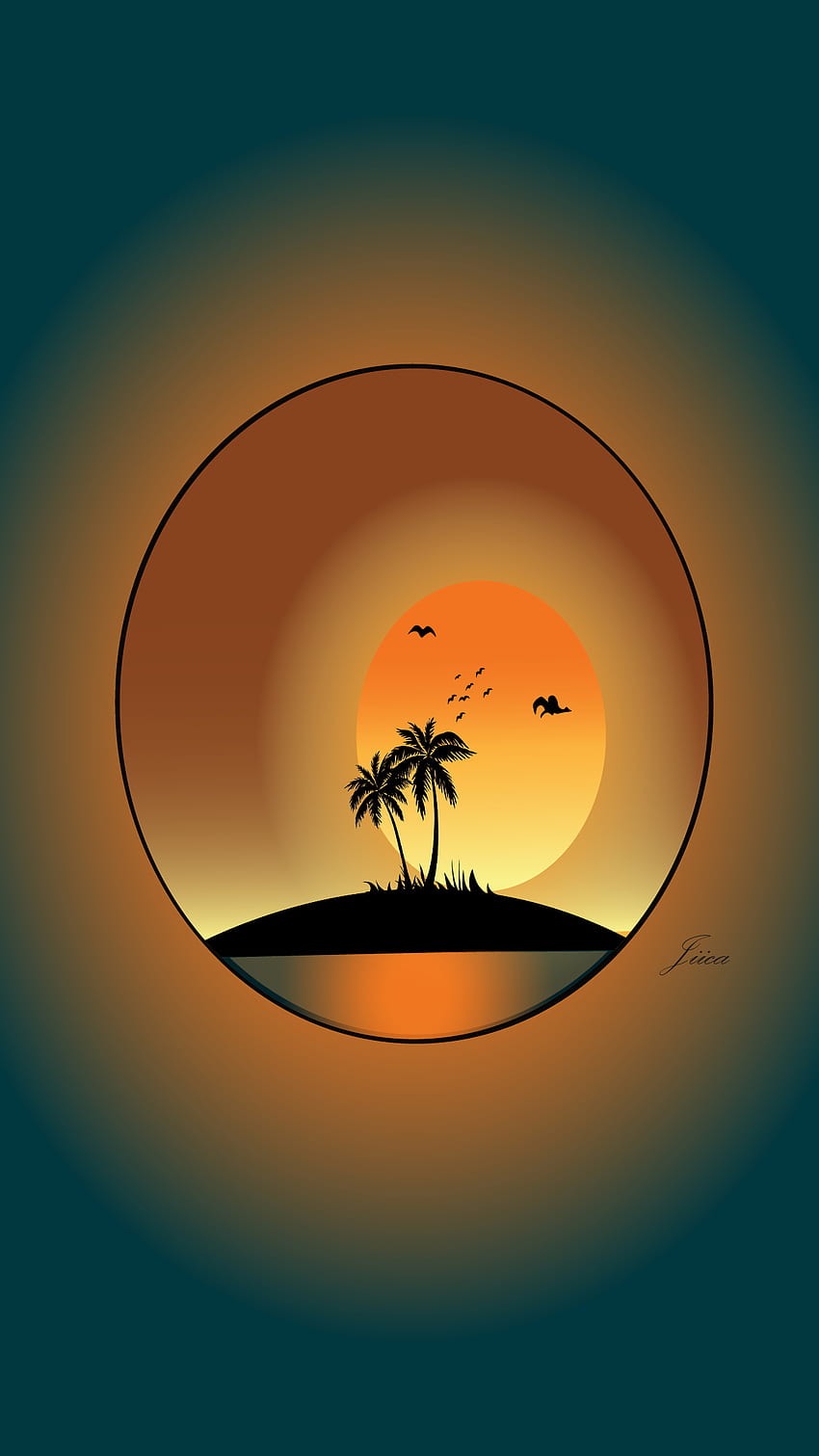 태양 세트, 분위기, 하늘, palmtree, 휴식, 일몰, 여름 HD 전화 배경 화면