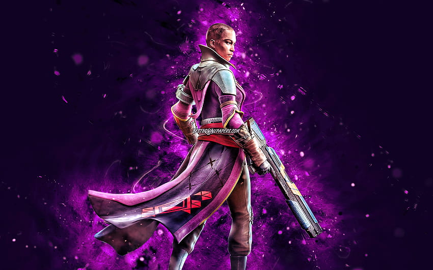 Ikora Rey, , violette Neonlichter, Destiny 2, kreativ, Warlock Vanguard, Destiny-Charaktere, Ikora Rey Destiny HD-Hintergrundbild