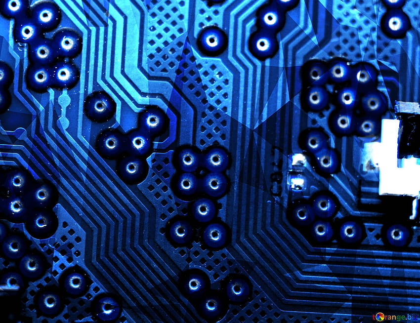 Blue Printed Circuit Board Motherboard Computer Chip Polygonal Background On CC BY License Stock Fx №207179 HD wallpaper