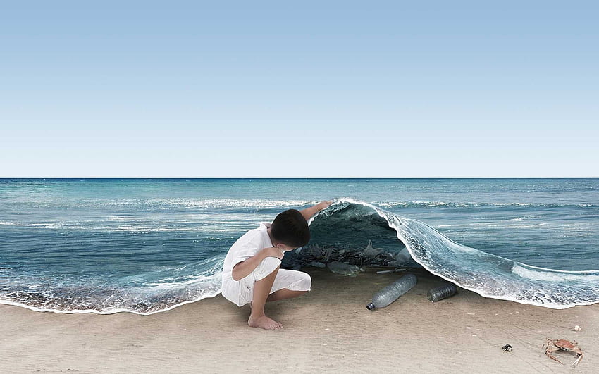 Creative Art Top 30 Mejor colección. Océanos del mundo, del océano, Océano, Contaminación plástica fondo de pantalla