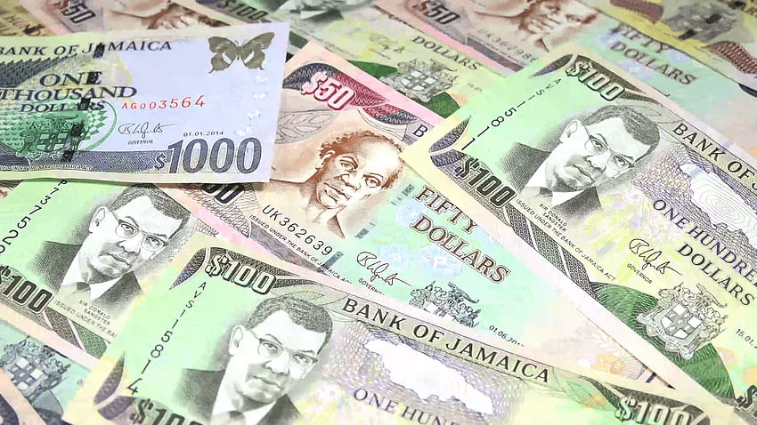 Jamaika para birimi - Bankacılık ve ekonomik istikrar konsepti Hisse Senedi, Para HD duvar kağıdı