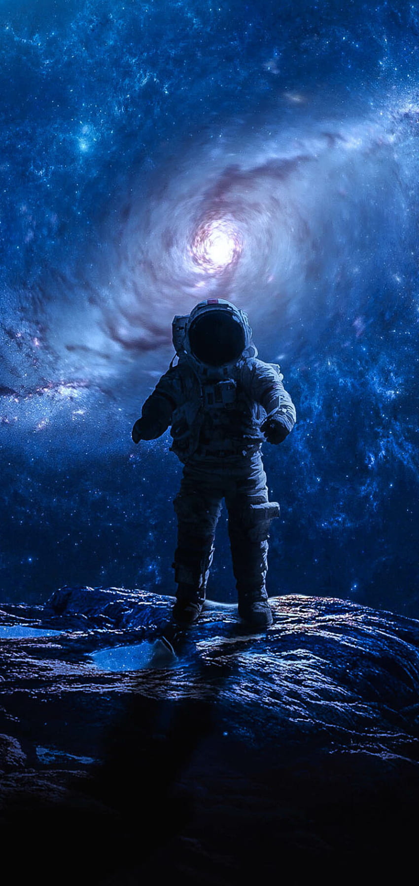 Lost in space, atmosphere, electric blue HD phone wallpaper