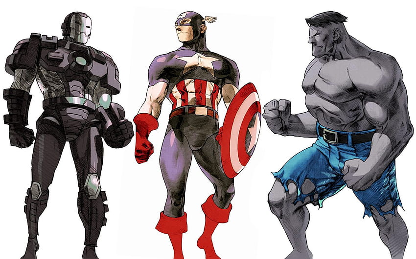War Machine, Captain America e Grey Hulk e Background, Grey Hulk Sfondo HD