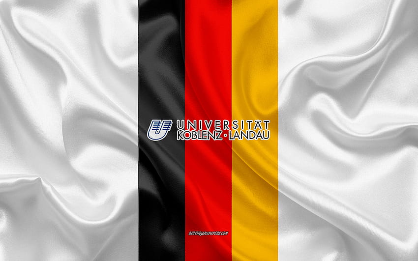 University of Koblenz and Landau Emblem, German Flag, University of Koblenz and Landau logo, Mainz, Germany, University of Koblenz and Landau HD wallpaper