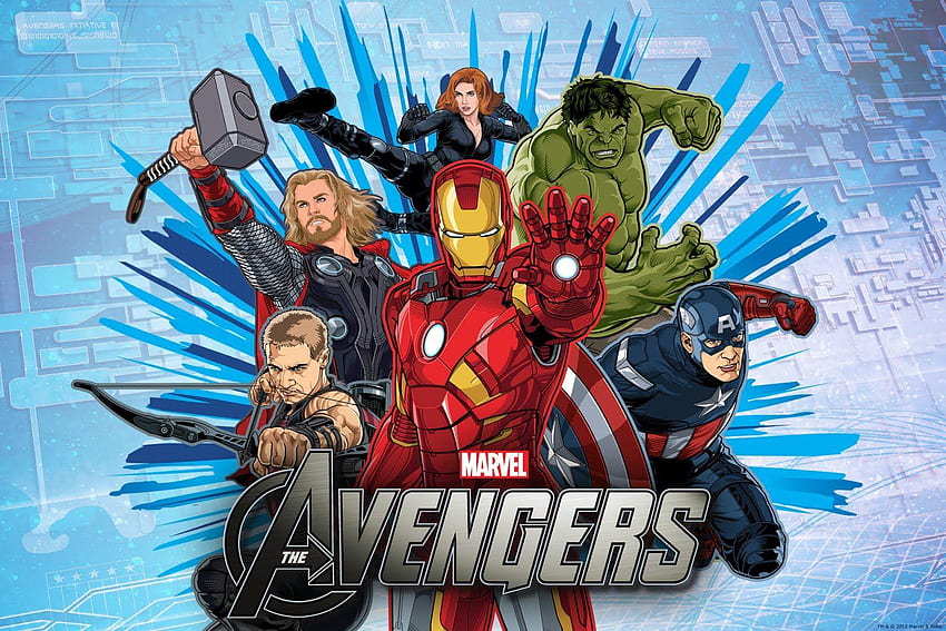 Avengers Cartoon, Cute Avengers HD wallpaper