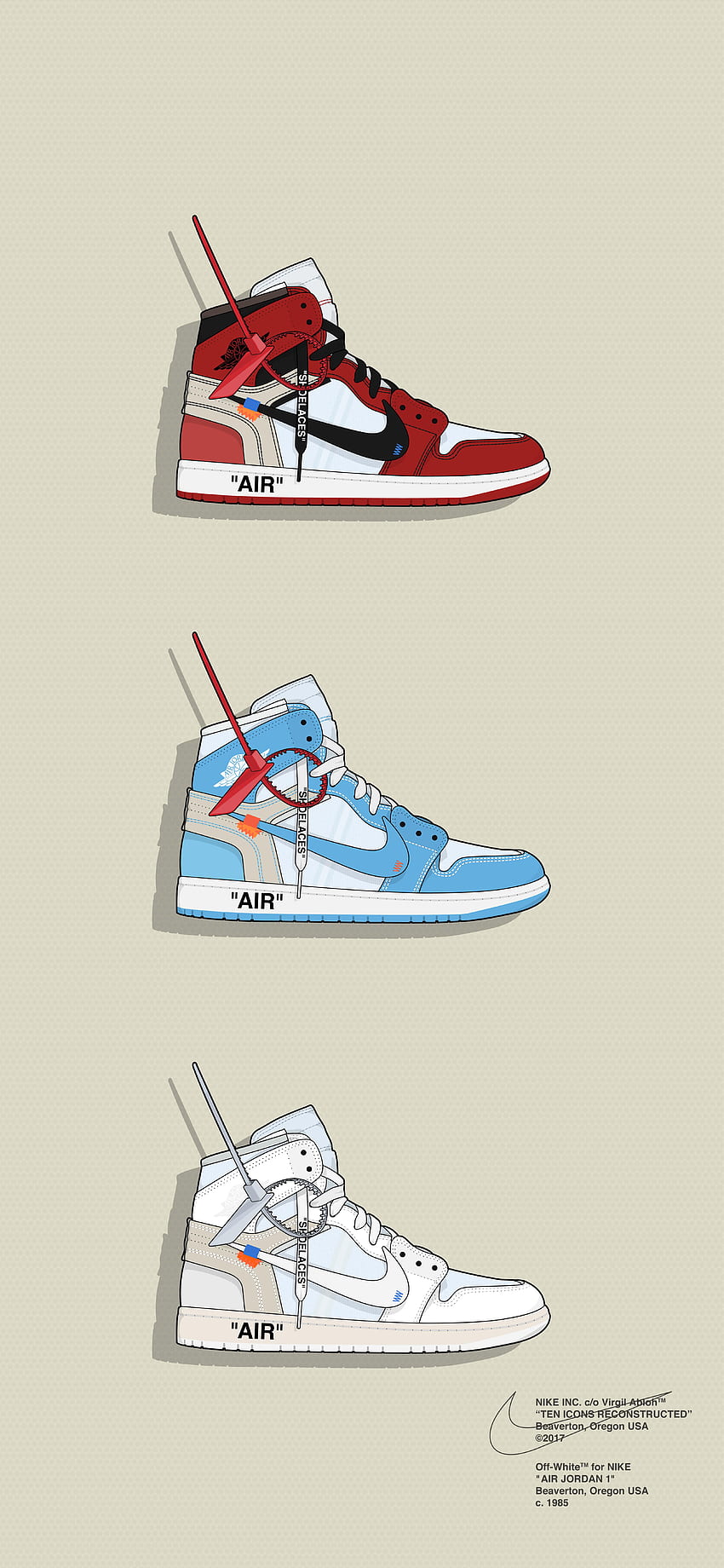Air Jordan 1 Off White Series (мобилни) Трябва ли да правя повече от тези? : Маратонки, Nike Jordan 1 HD тапет за телефон