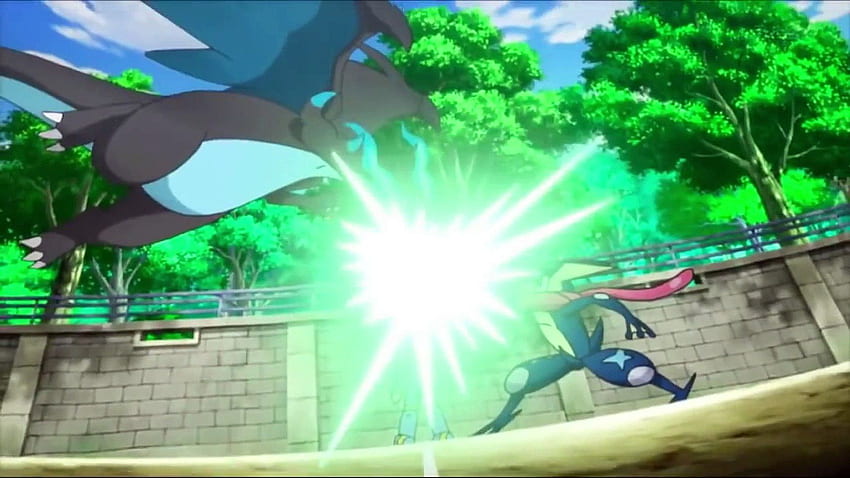 ASH VS ALAIN Tam Dövüş [Ash Greninja VS Mega Charizard X] Pokemon XYZ Dailymotion Video HD duvar kağıdı