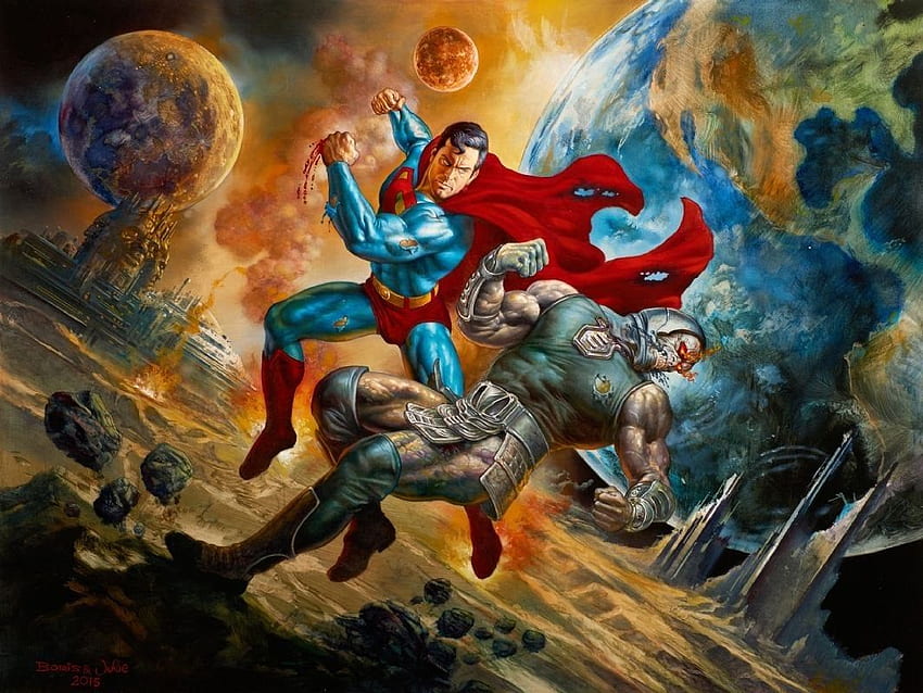 Superman vs Darkseid by Boris Vallejo and Julie Bell [] : ComicWalls HD wallpaper
