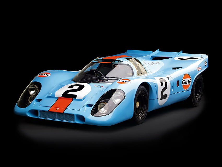รถแข่งปอร์เช่ 917 Spercar ประเทศเยอรมนี Racing Gulf Le Mans . วอลล์เปเปอร์ HD