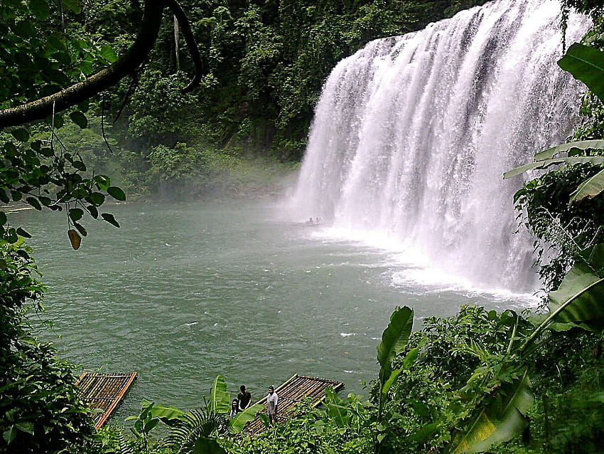 Tinuyan Falls: The Philippine's version of the Niagra falls. It is, Philippines Waterfall HD wallpaper