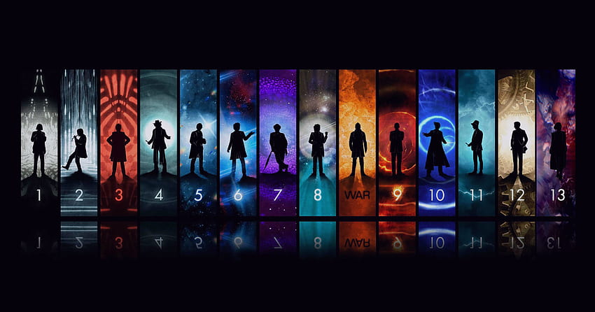 13'ün bu konudaki arka planı, diğer Doktorlarla daha iyi eşleşmesi için başlık dizisiyle güncellendi (orijinal çizim Matthew Ferguson'a ait): doctorwho, Doctor Who Time Vortex HD duvar kağıdı