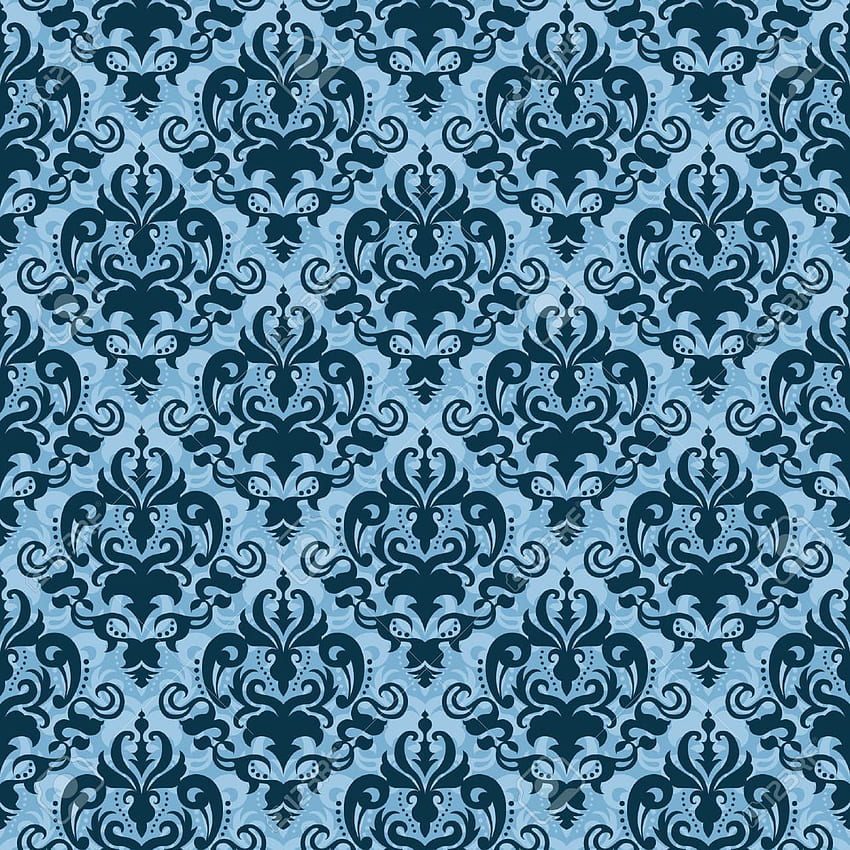 Blue Damask uploaded HD phone wallpaper