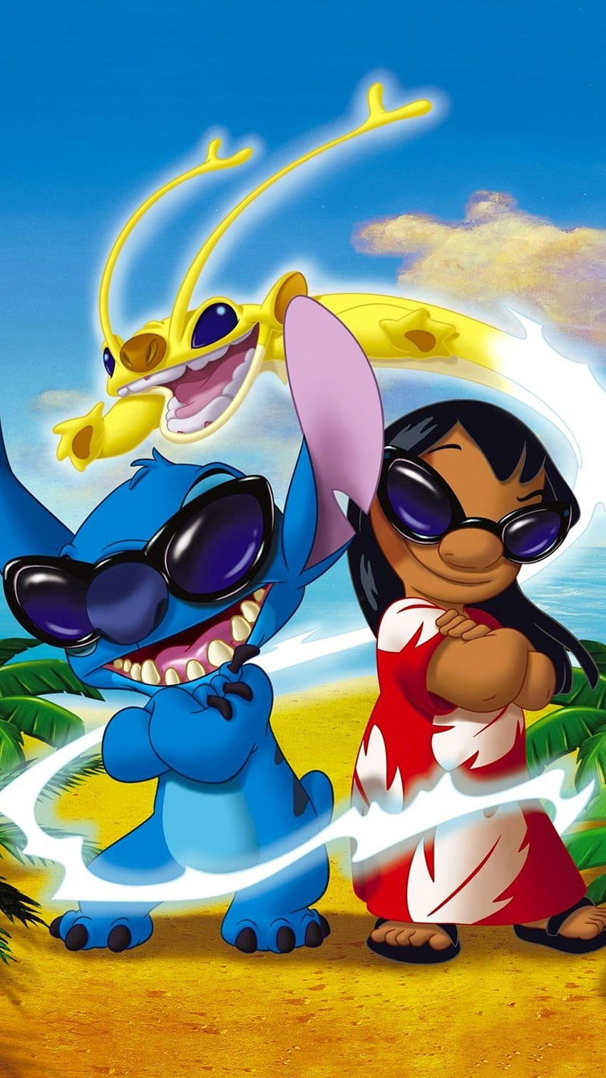 Stitch, Leo e Stich, cartone animato Sfondo del telefono HD
