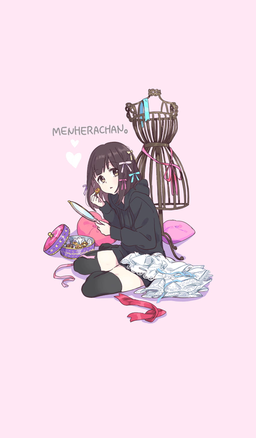 Menhera - chan (めんへら). Anime sticker Minecraft Skin, Menhera-chan HD phone  wallpaper